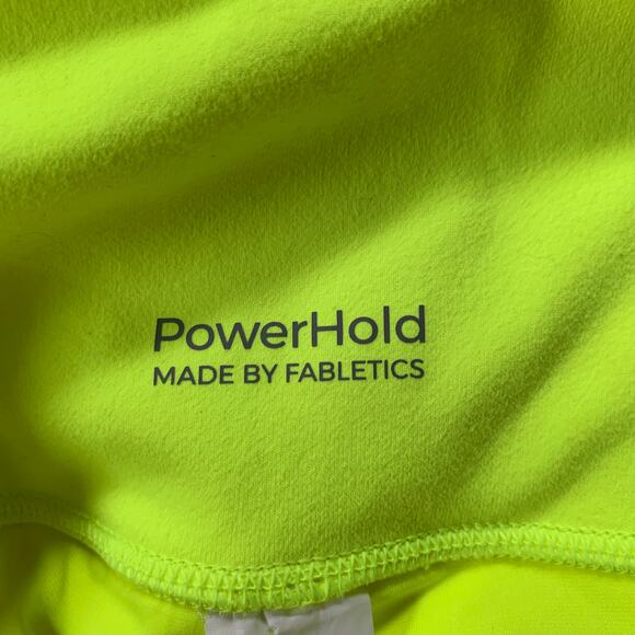 Fabletics neon yellow Power Hold On The Go High Waisted Capri leggings 2X 2XL - Picture 12 of 15